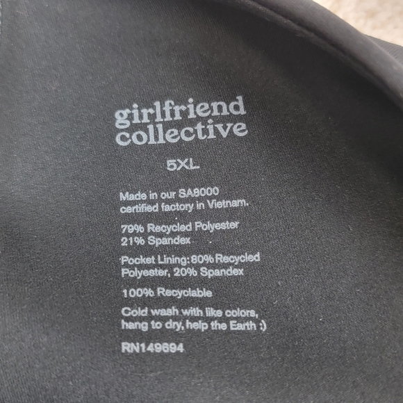 Girlfriend Collective Black Sporty High Rise Compressive Skirt/Skort Sz 5X NEW - Picture 8 of 12